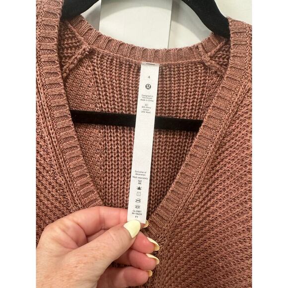 Lululemon Cotton and Wool Blend Knit Sweater Size 4 - Picture 7 of 7